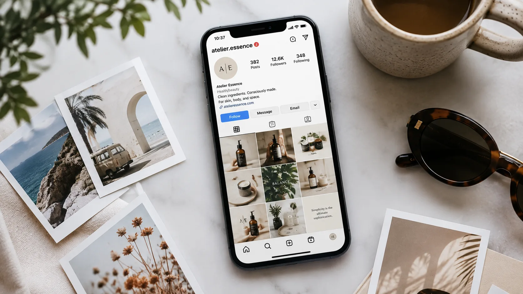 Glimpse Vision Instagram-ready boutique optical retail imagery
